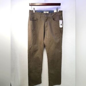 Flag and Anthem Portland Relaxed Men's 28x32 Olive Stretch Chinos Cotton spandex